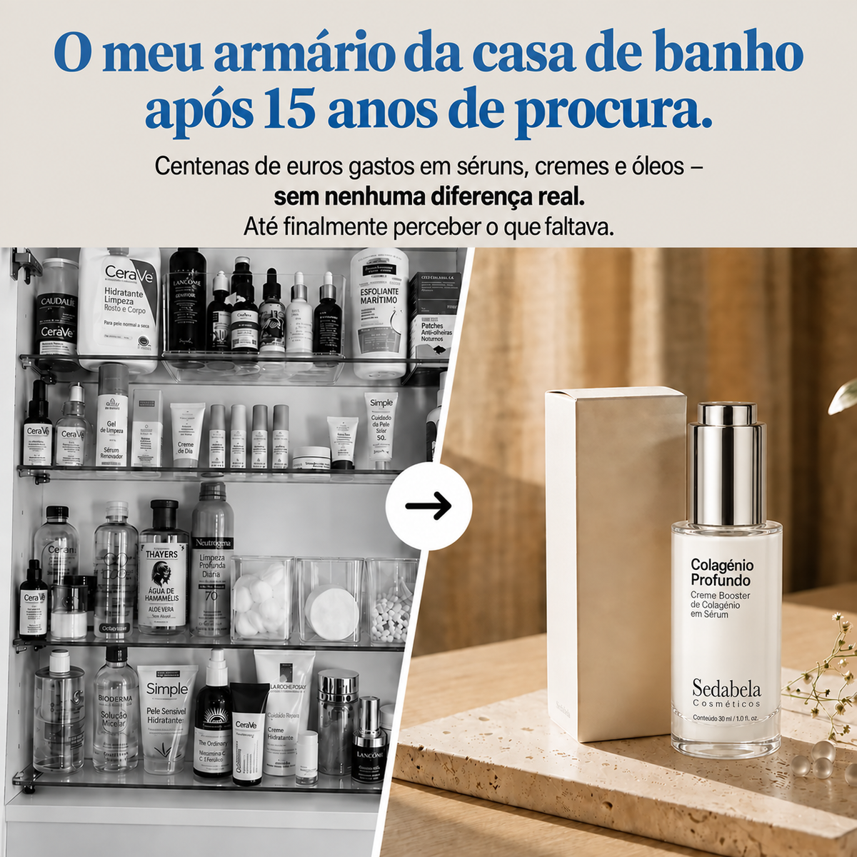 O meu armário da casa de banho após 15 anos de procura